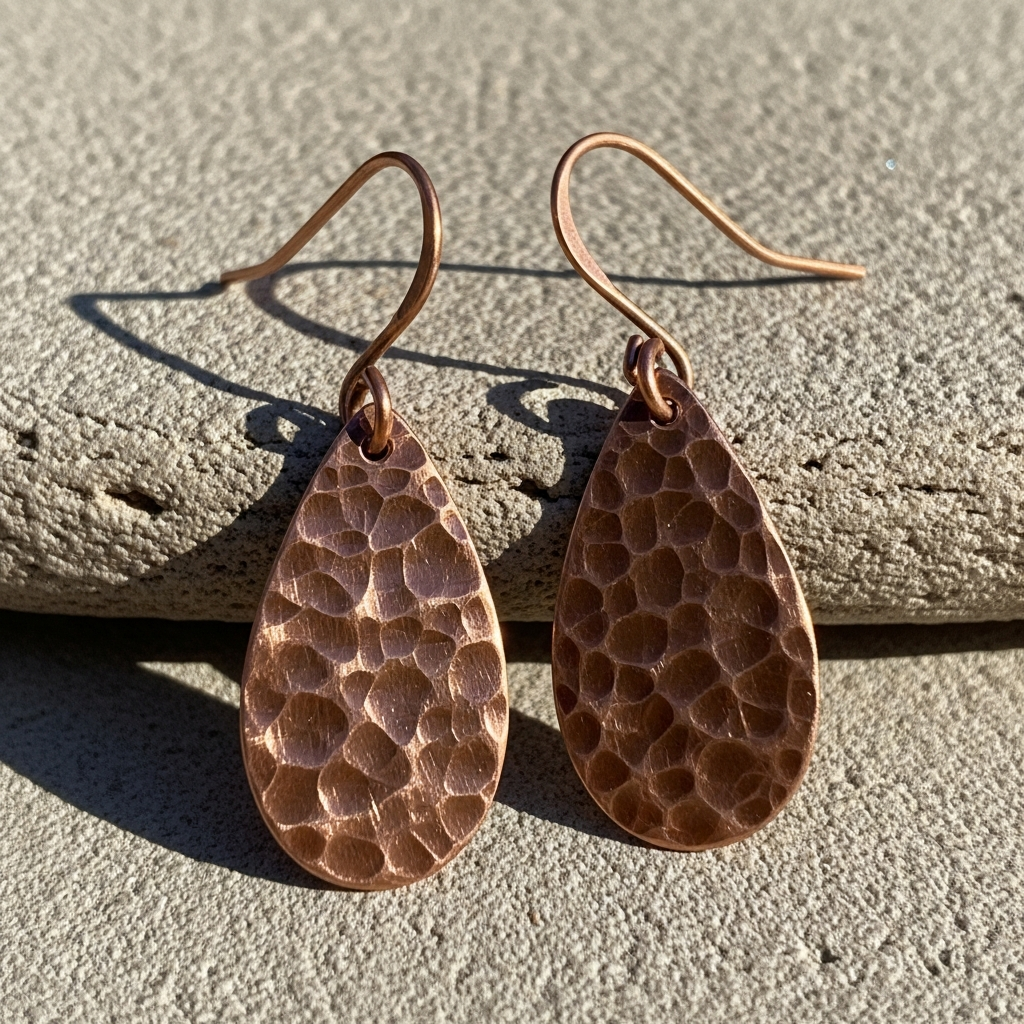 Boucles d'oreilles cuivre