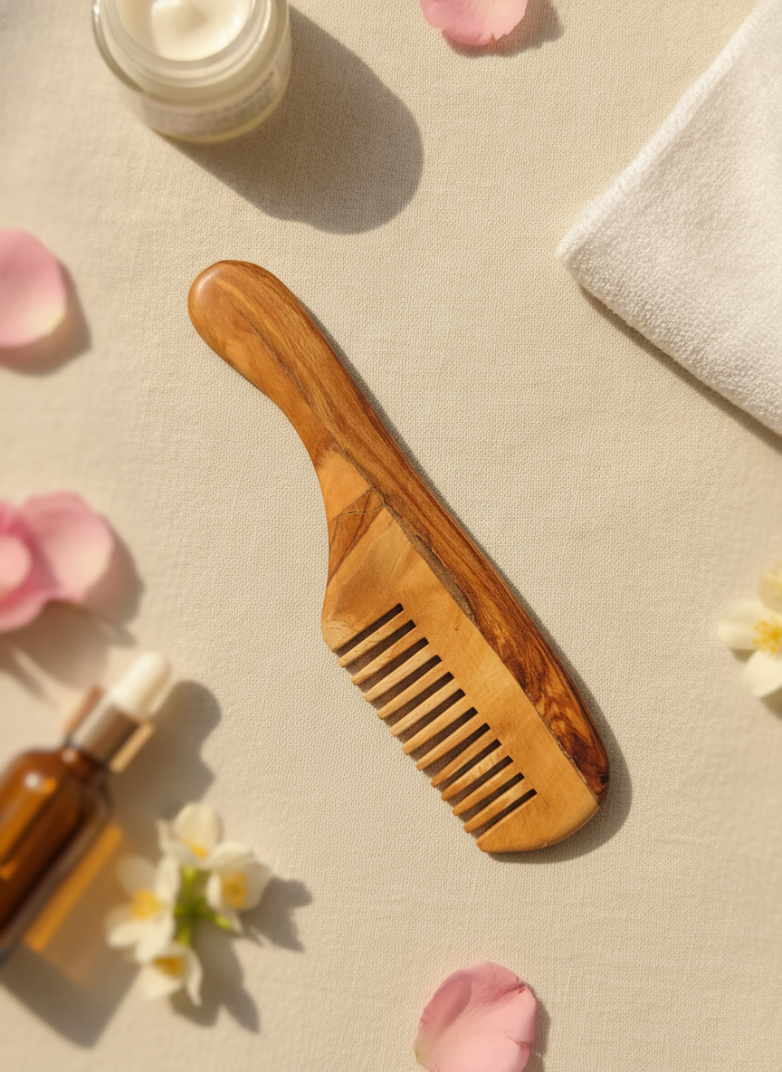 Peigne en bois d'olivier