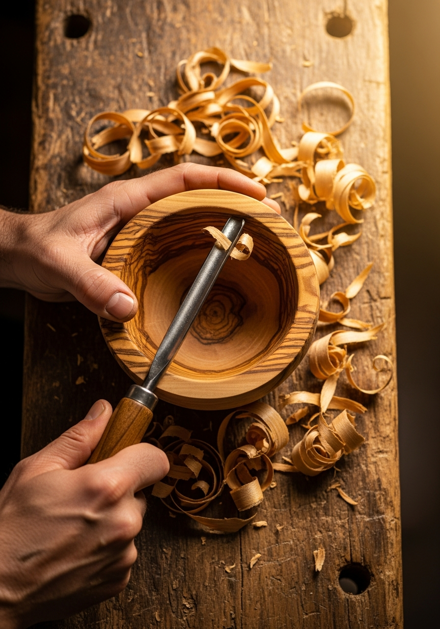 Artisan bois d'olivier